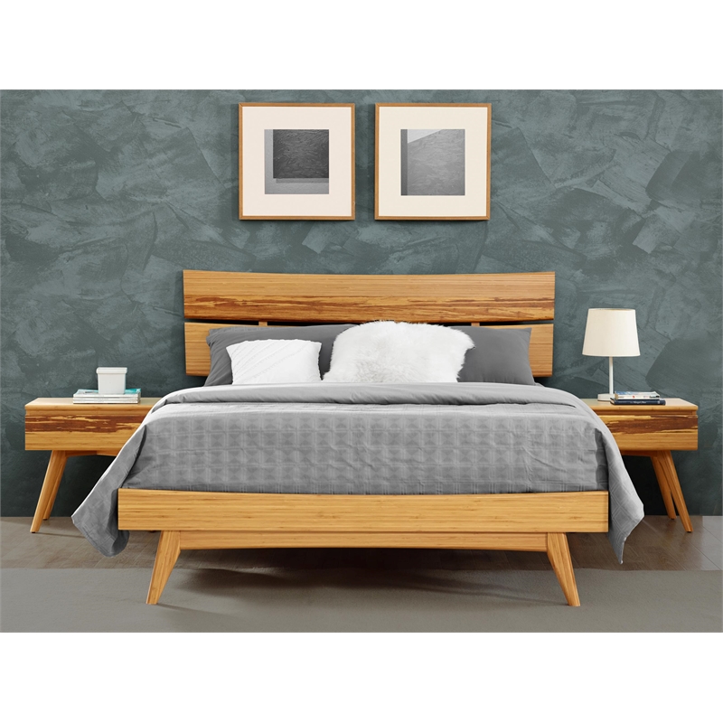 Bamax Sarah Queen Platform Bed in Golden