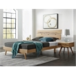 Bamax Sarah Queen Platform Bed in Golden