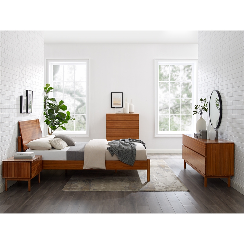 Bamax Hatley Queen Platform Bed in Copper