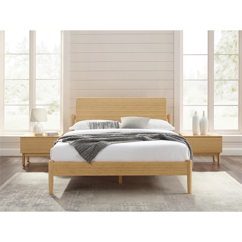 Bamax Hatley Queen Platform Bed in Sand