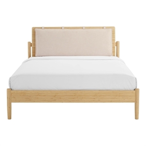 Bamax Hatley Queen Platform Bed in Sand