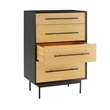 Bamax Spencer 4 Drawer High Chest in Sand