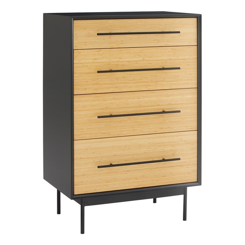 Bamax Spencer 4 Drawer High Chest in Sand