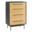 Bamax Spencer 4 Drawer High Chest in Sand