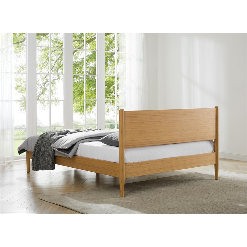 Bamax Ria Queen Platform Bed in Caramelized