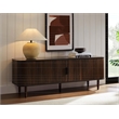 Bamax Carson Console Table / Retractable Door Sideboard in Coffee