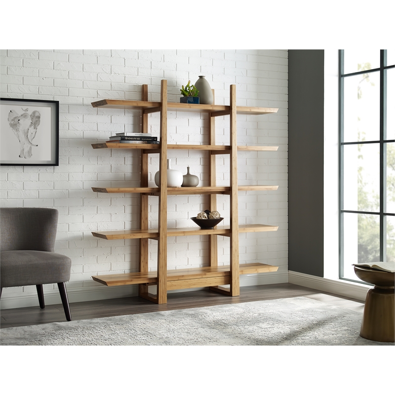 Bamax Kendall Shelf in Golden with Cinnamon Bengal Stripe Inlay
