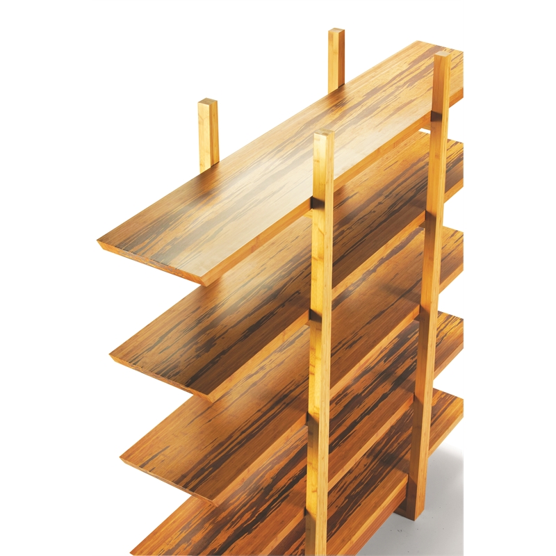 Bamax Kendall Shelf in Golden with Cinnamon Bengal Stripe Inlay