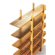 Bamax Kendall Shelf in Golden with Cinnamon Bengal Stripe Inlay
