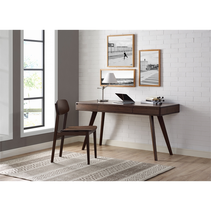 Bamax Dylan Writing Desk in Coffee