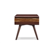 Bamax Sarah Nightstand in Burgundy