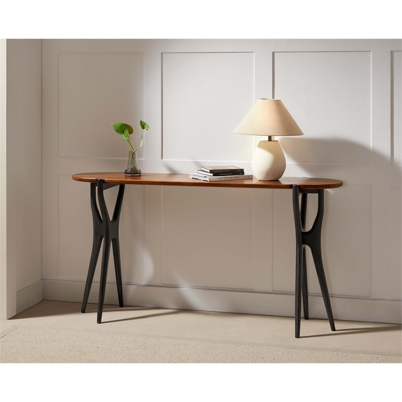 Bamax Trinity Console table in Copper and Charcoal