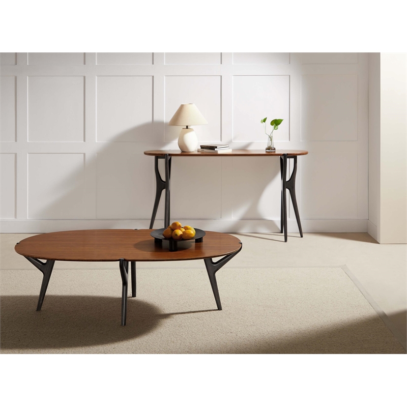 Bamax Trinity Console table in Copper and Charcoal