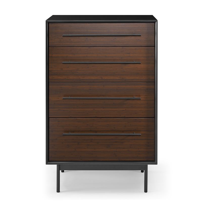 Bamax Landon 4 Drawer High Chest in Crimson