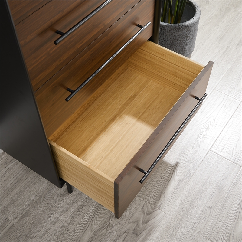 Bamax Landon 4 Drawer High Chest in Crimson