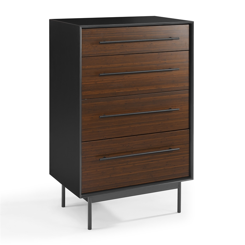 Bamax Landon 4 Drawer High Chest in Crimson