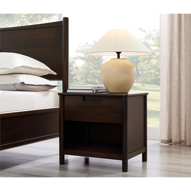 Bamax Teagan Nightstand in Coffee