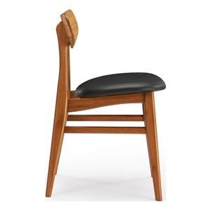 Bamax Coral Dining Chair With Leather Seat in Copper in (Set Of 2)
