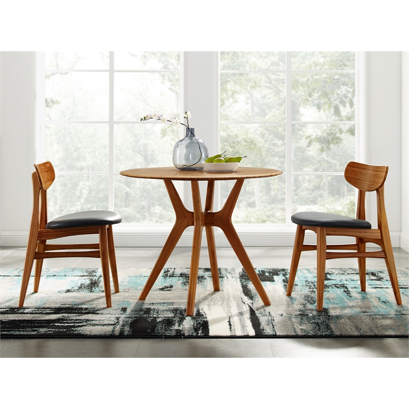 Bamax Coral Dining Chair With Leather Seat in Copper in (Set Of 2)