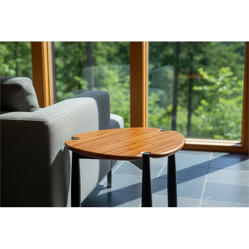 Bamax Trinity Side Table in Copper And Charcoal