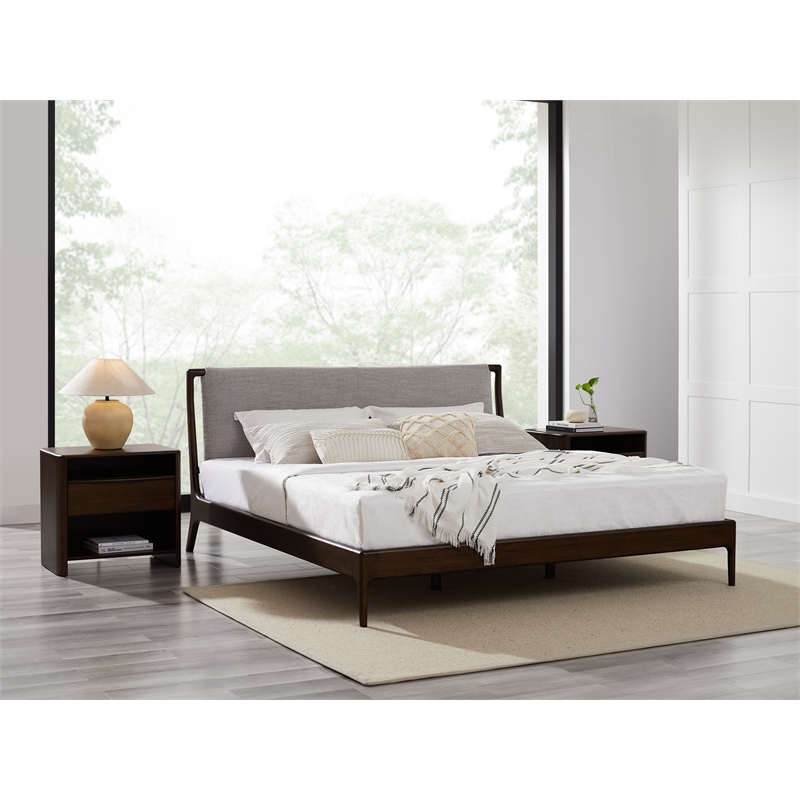 Bamax Alora Queen Bed in Coffee