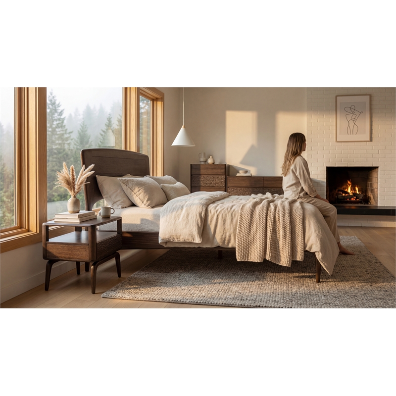 Bamax River Nightstand in Coffee