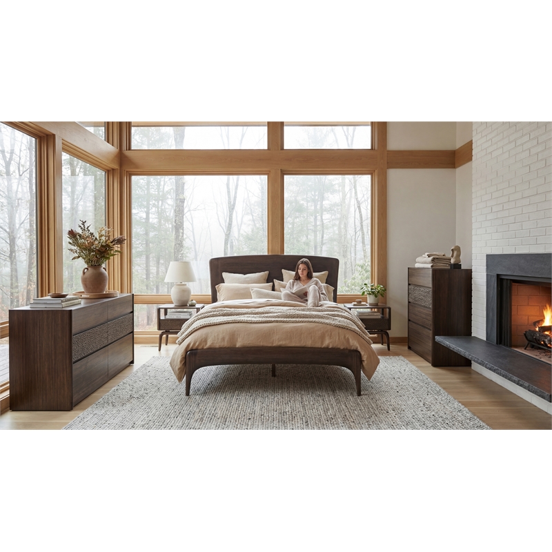 Bamax River Nightstand in Coffee
