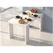 Modern Erika Engineered Wood Italian Extendable Console Table in White