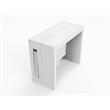 Modern Erika Engineered Wood Italian Extendable Console Table in White