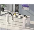 Modern Erika Engineered Wood Italian Extendable Console Table in White
