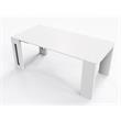 Modern Erika Engineered Wood Italian Extendable Console Table in White