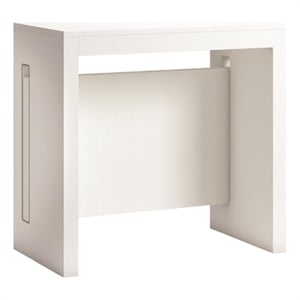 Modern Erika Engineered Wood Italian Extendable Console Table in White