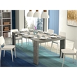 Modern Elasto Engineered Wood Italian Extendable Console Table in Gray