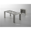 Modern Elasto Engineered Wood Italian Extendable Console Table in Gray