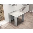 Modern Elasto Engineered Wood Italian Extendable Console Table in Gray