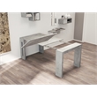 Modern Elasto Engineered Wood Italian Extendable Console Table in Gray