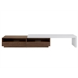 Casabianca Celine Engineered Wood Extendable Entertainment Center Walnut Veneer