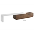 Casabianca Celine Engineered Wood Extendable Entertainment Center Walnut Veneer