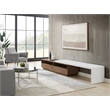 Casabianca Celine Engineered Wood Extendable Entertainment Center Walnut Veneer