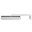 Casabianca Celine Engineered Wood Extendable Entertainment Center in White Matte