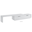 Casabianca Celine Engineered Wood Extendable Entertainment Center in White Matte