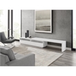 Casabianca Celine Engineered Wood Extendable Entertainment Center in White Matte