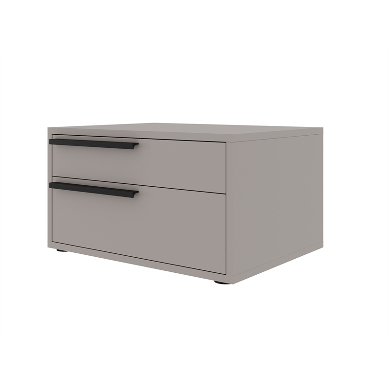 Casabianca Furniture Carter Wood Left Nightstand in Taupe Matte