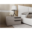 Casabianca Furniture Carter Wood Right Nightstand in Taupe Matte