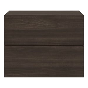 Casabianca Furniture Ayla Wood Nightstand in Dark Oak Melamine