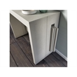 Casabianca Home Erika Extendable Console Table in Beige Textured Melamine