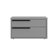 Casabianca Home Carter Left Nightstand in Gray Matte