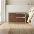 Casabianca Home Carter Right Nightstand in Walnut-Taupe Matte
