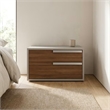 Casabianca Home Carter Right Nightstand in Walnut-Taupe Matte