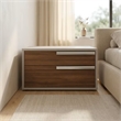 Casabianca Home Carter Right Nightstand in Walnut-Taupe Matte